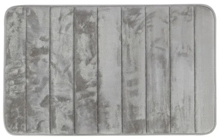 Tappeto bagno 100% poliestere 45x75 grigio antiscivolo Memo