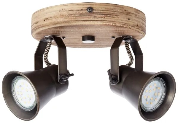 Brilliant - Faretto SEED 2xGU10/5W/230V nero/marrone