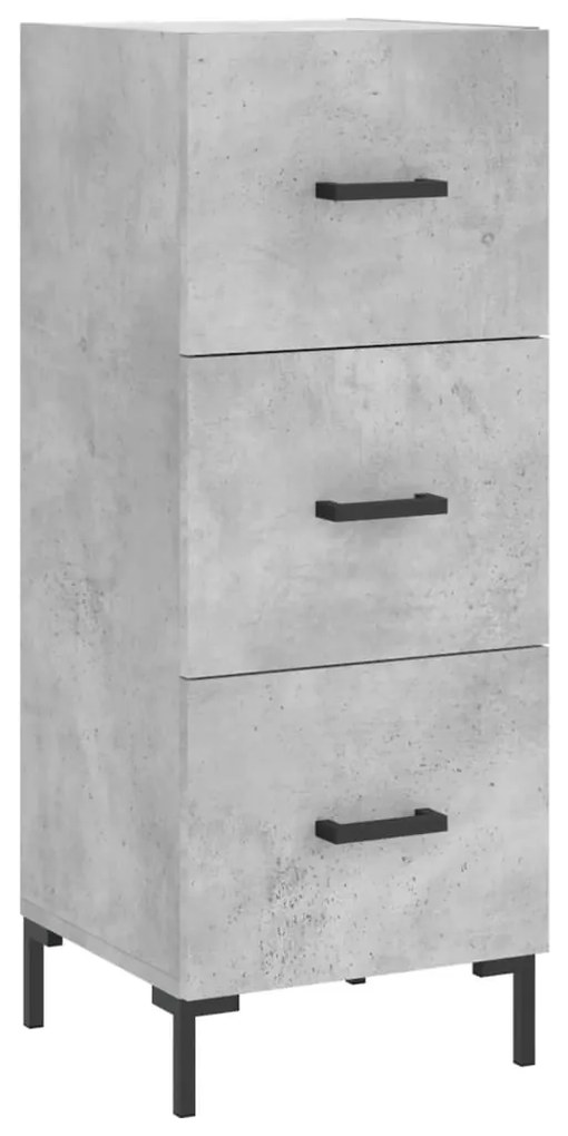 Credenza Grigio Cemento 34,5x34x180 cm in Legno Multistrato