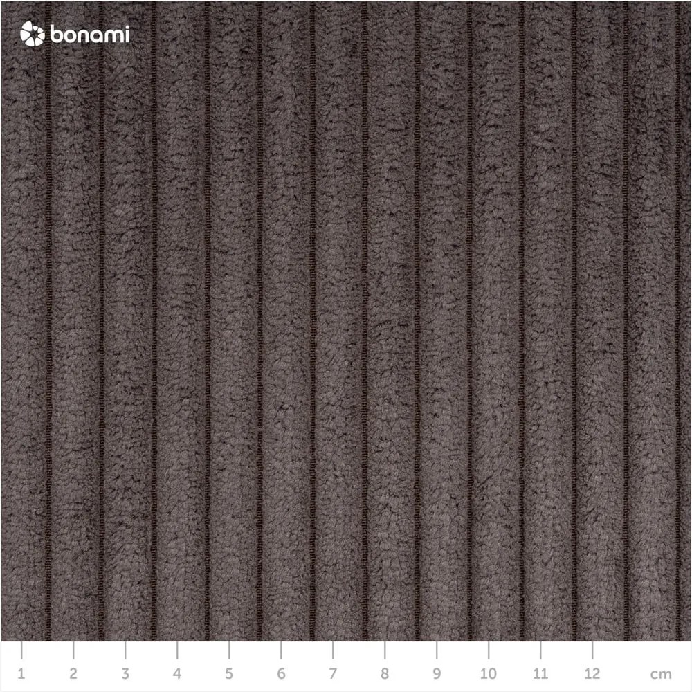 Divano angolare grigio tortora allungabile (a U) con rivestimento in velluto a coste Nihad – Bobochic Paris