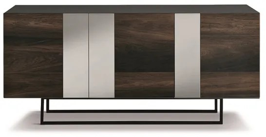 Madia 3 ante in legno 180 cm Rovere Termico piedini sagomati - ROMEO