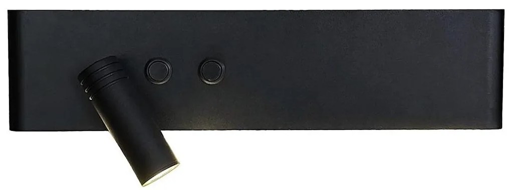 Faretto da parete a LED RESORT LED/10W/230V + LED/3W, nero, lato sinistro