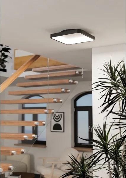 Eglo 901911 - Plafoniera LED RGBW dimmerabile LORETELLO-Z LED/20W/230V 35x35cm nero