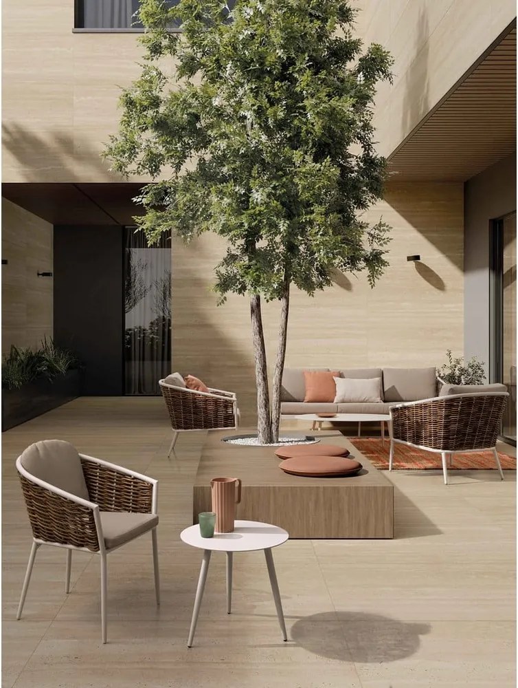 Tavolino da giardino rotondo in alluminio ø 50 cm Ridley – Bizzotto