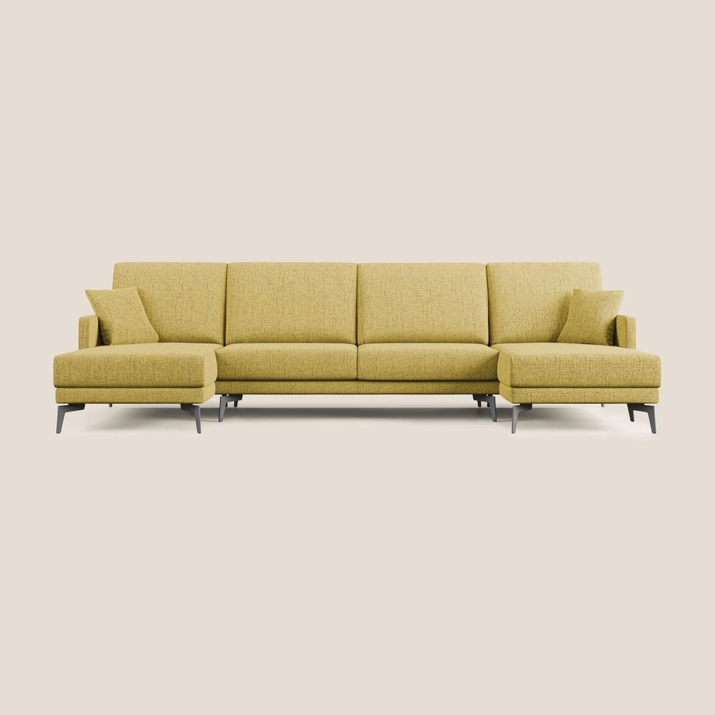 Saturno divano panoramico moderno in tessuto morbido impermeabile T03