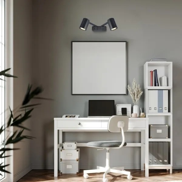 Rabalux 73028 - Faretto da parete KARTER 2xGU10/5W/230V