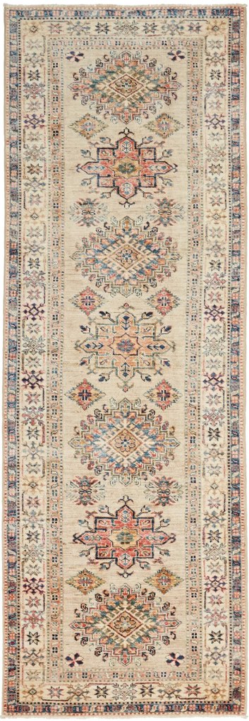 Kazak Tappeto 80x260 Beige (Pakistan) Annodato A Mano