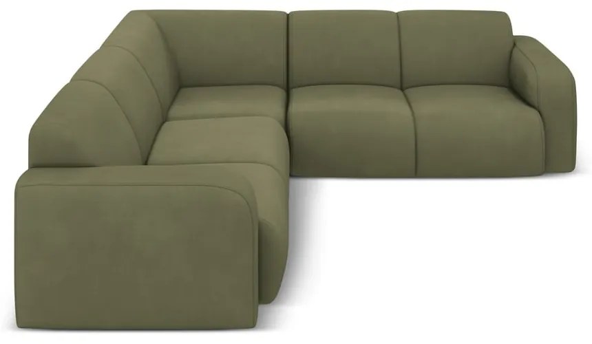 Divano angolare verde chiaro (angolo variabile/ a L) Molino - Micadoni Home