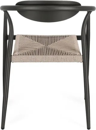 Sedia Da Esterno In Alluminio Con Braccioli Impilabile Linares Antracite Bizzotto