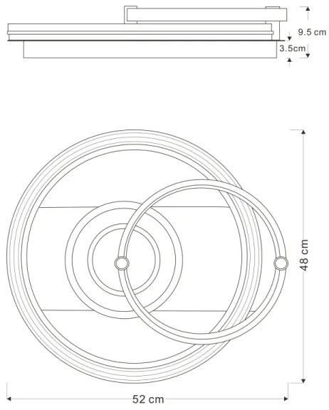 Globo 48459-46 - Plafoniera LED dimmerabile ANI LED/46W/230V 2700-6000K+telecomando