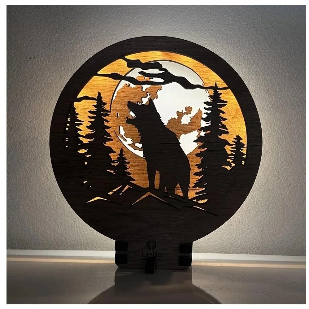 Li-Go 23574/DUB2 - LED dimmerabile decorazione da tavolo LED/12W/230V 20x22 cm rovere