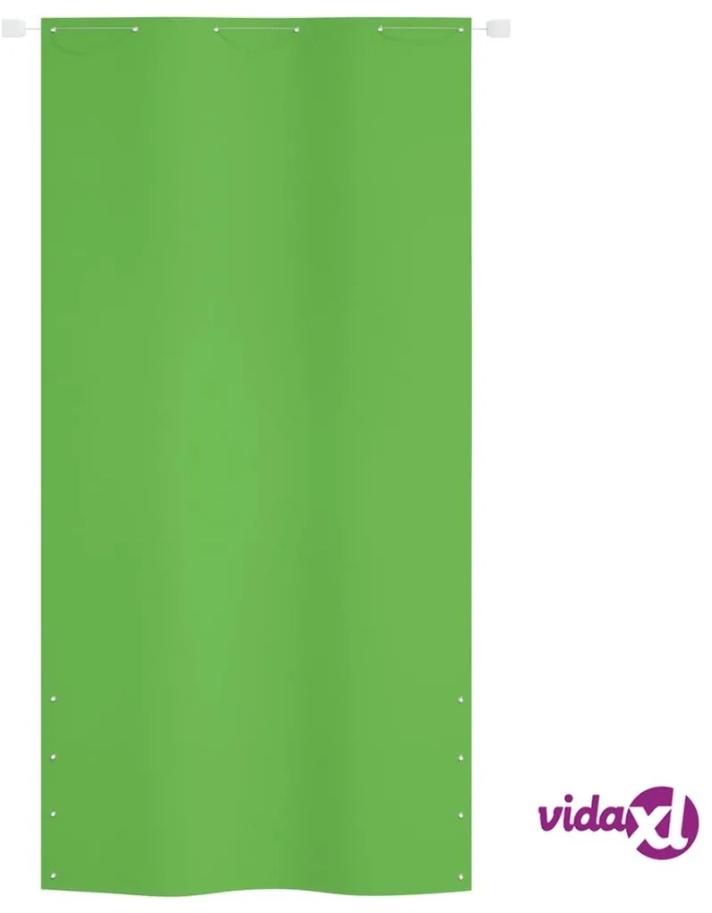 vidaXL Paravento per Balcone Verde Chiaro 120x240 cm in Tessuto Oxford