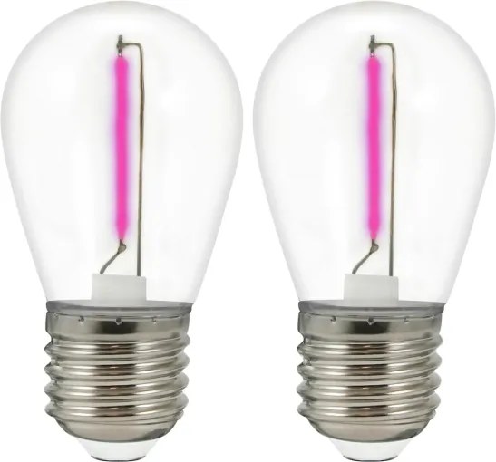 SET 2x Lampadina LED PARTY E27/0,3W/36V viola