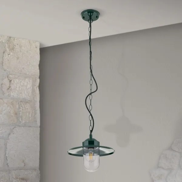 Orion AL 11-1318 - Lampada a sospensione da esterno EDWARD 1xE27/60W/230V IP44 verde