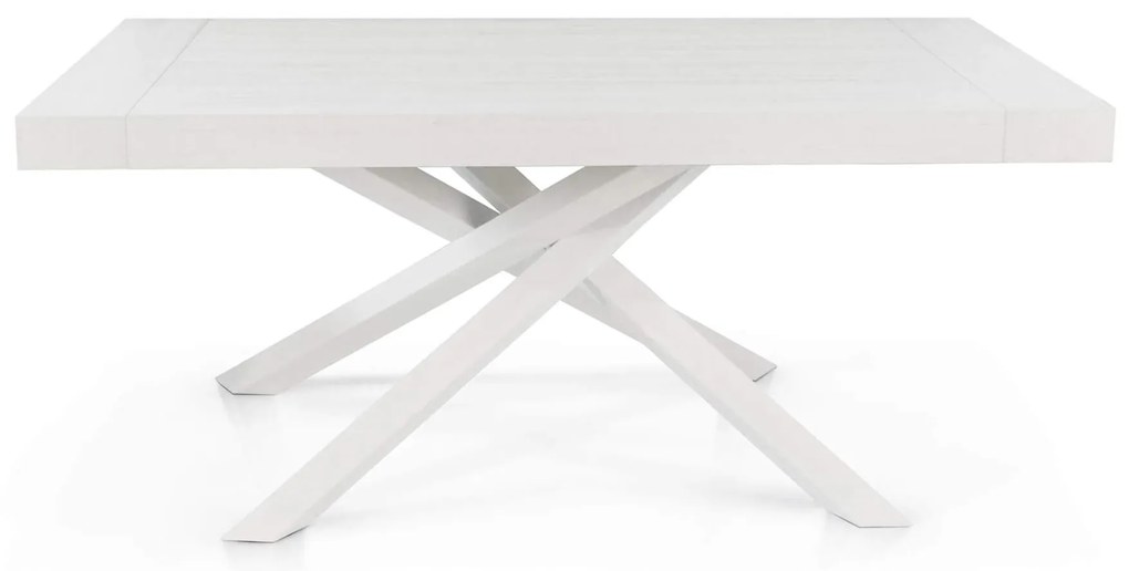 FLORA - tavolo in legno e acciaio 160 x 90