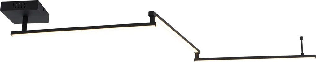 Plafoniera nera 150,8 cm con LED dimmerabile a 3 livelli regolabile - Annuschka