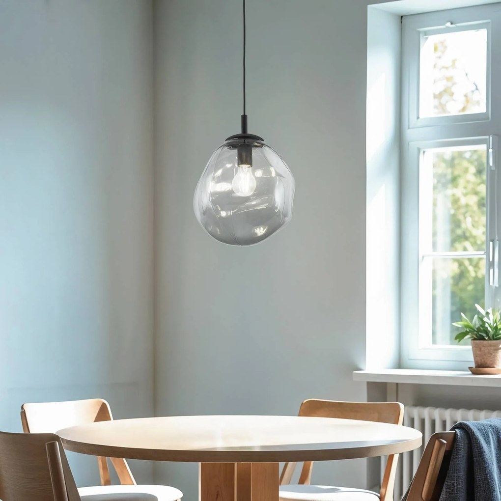 Lampada a sospensione in vetro Sol TK Lighting, dimmerabile, Alluminio / Grigio / Zincato, Soggiorno / Sala da pranzo, Vetro, Moderno, Lampada a sospensione
