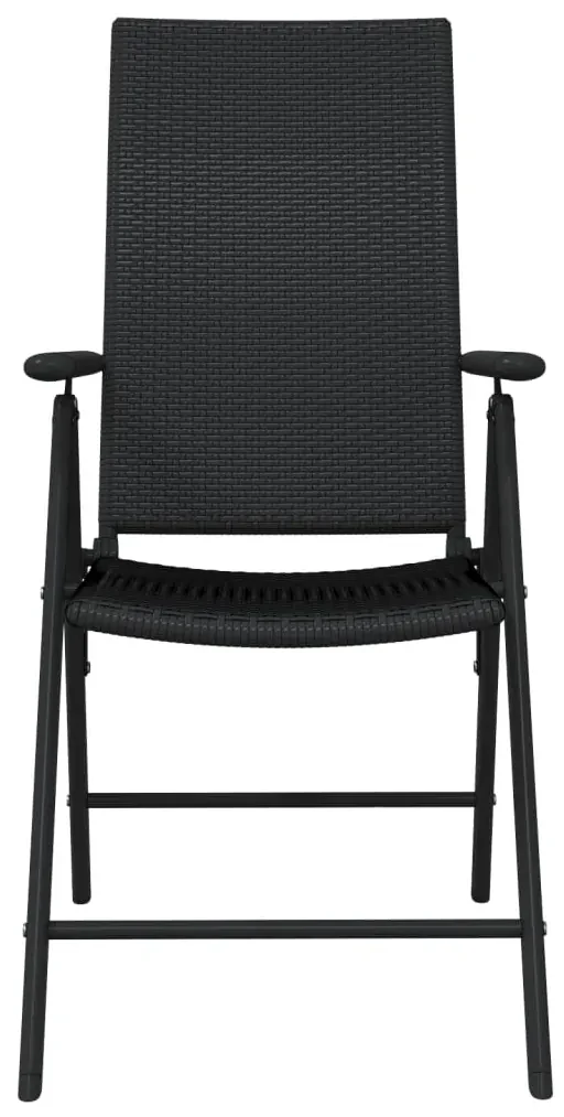 Set da pranzo per giardino 9 pz con cuscini nero