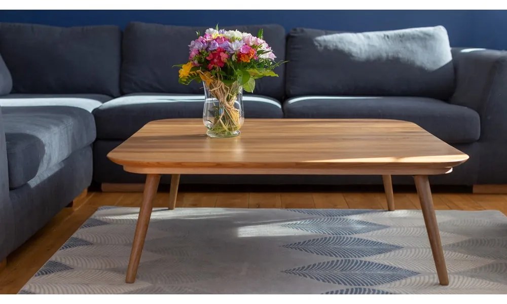 Tavolino in legno di frassino, 110 x 110 cm Contrast Tetra - Ragaba