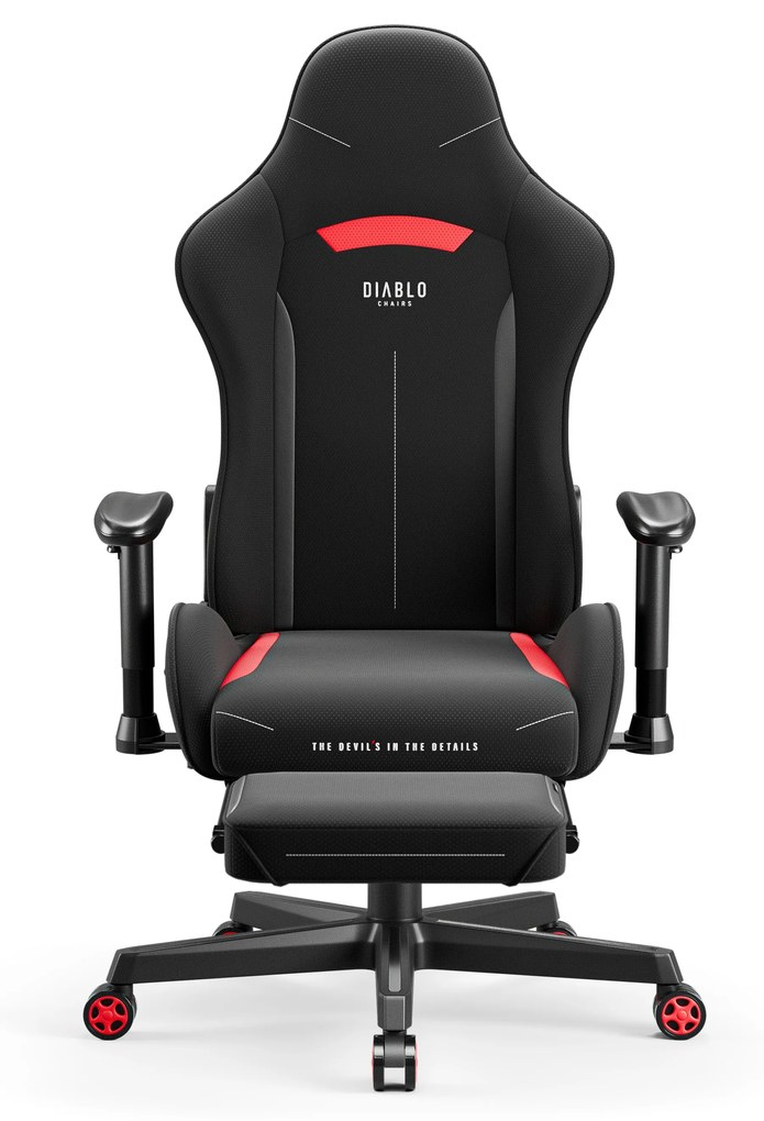 Sedia girevole da gaming Diablo X-Starter nera e rossa