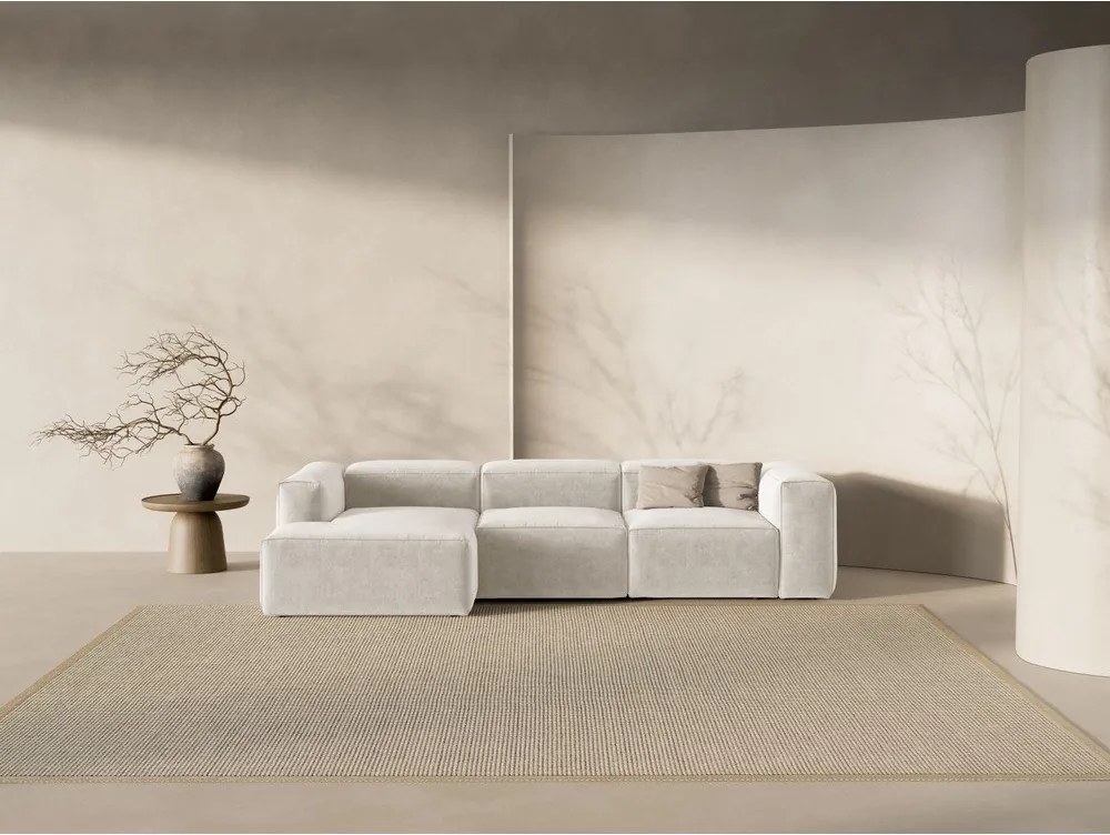 Divano angolare beige (con penisola a sinistra/con chaise lounge) Bergamo – Cosmopolitan Design
