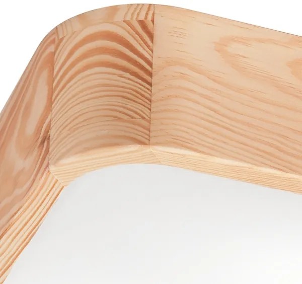 Plafoniera NATURAL SQUARE 2xE27/15W/230V 35x35 cm pino