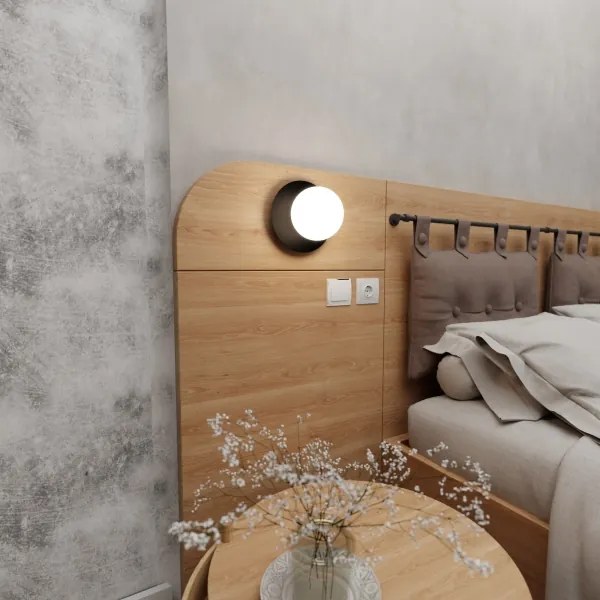 Applique MINERVA 1xE14/10W/230V nero