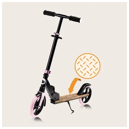 Lionelo - Monopattino per bambini LUCA nero/rosa