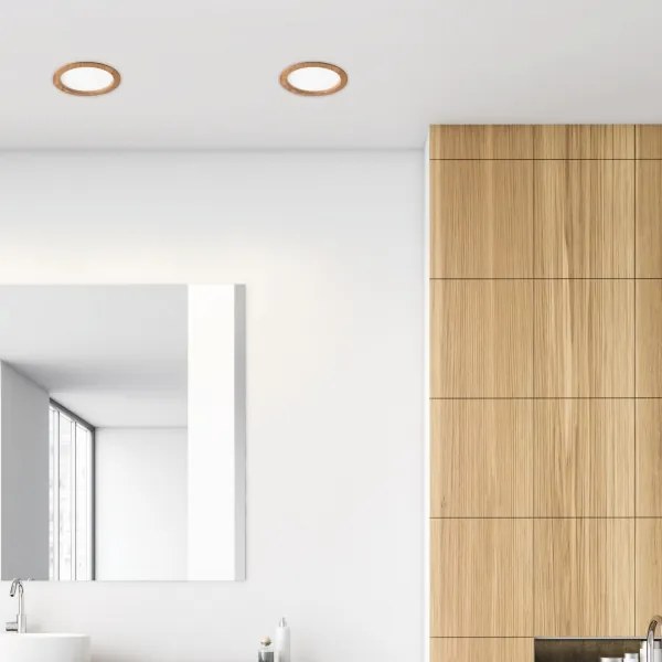 Lampada LED da incasso WOODY SPOT LED/23,5W/230V 4000K quercia ø 23,5 cm