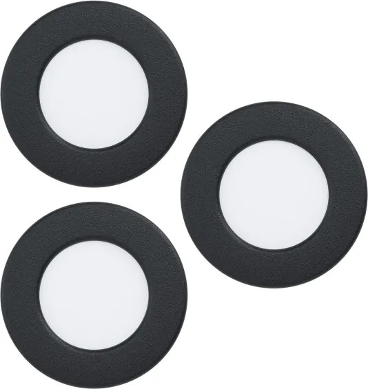 Eglo 901425 - Set 3x LED RGBW faretto da incasso FUEVA-Z LED/2,8W/230V 8,8 cm IP44 nero