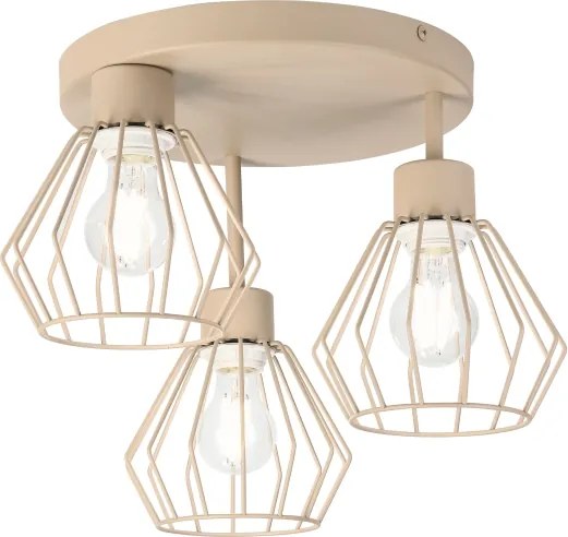 Lampadario a plafone AUDREY 3xE27/15W/230V beige