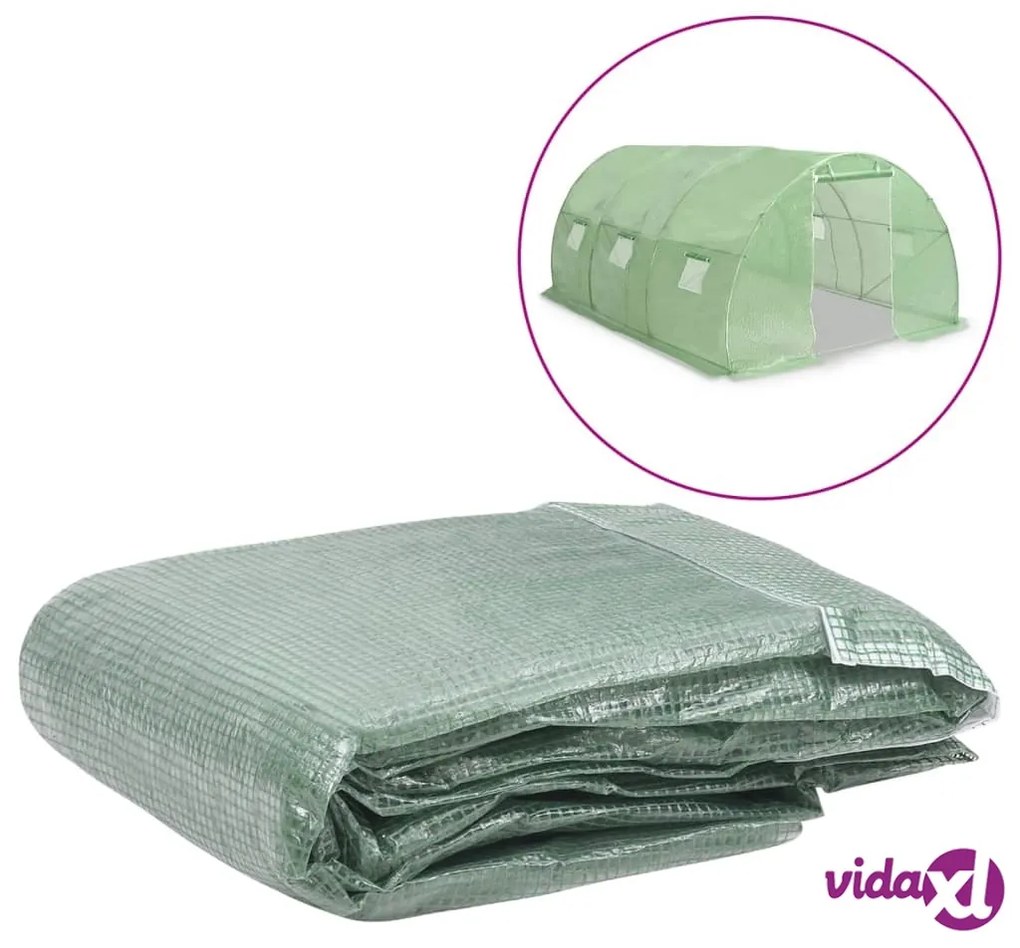 vidaXL Telo di Ricambio per Serra (13,5 m²) 300x450x200 cm Verde