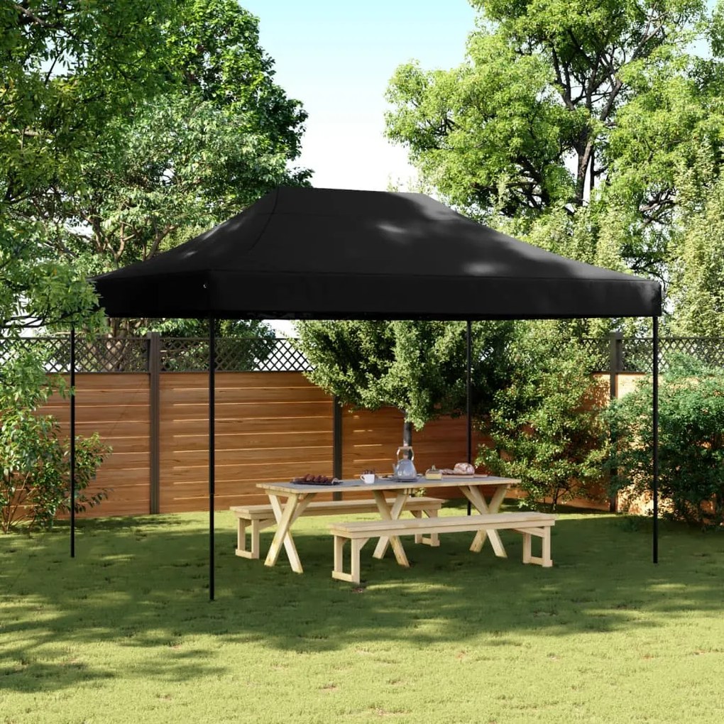 Tenda Da Festa Pieghevole Pop-up Nero 410x279x315 Cm /