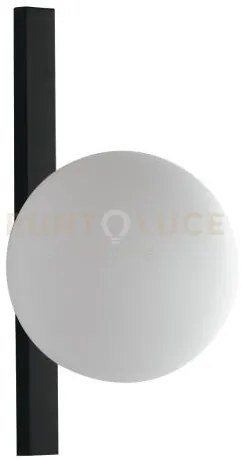 Applique a parete enoire nera e opale 1 luce attacco e14 14x1428cm ...