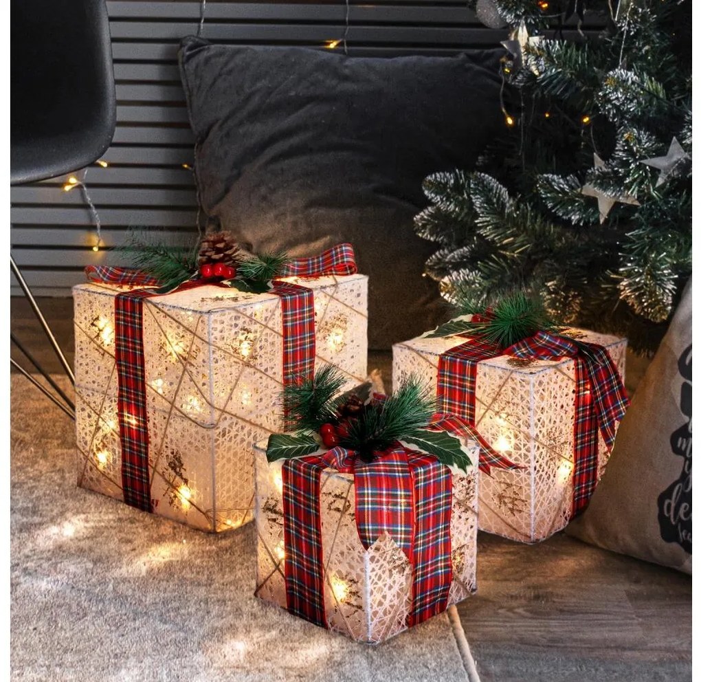 Brilagi - Set da 3 decorazioni natalizie da esterno LED/230V IP44, perfette come regalo