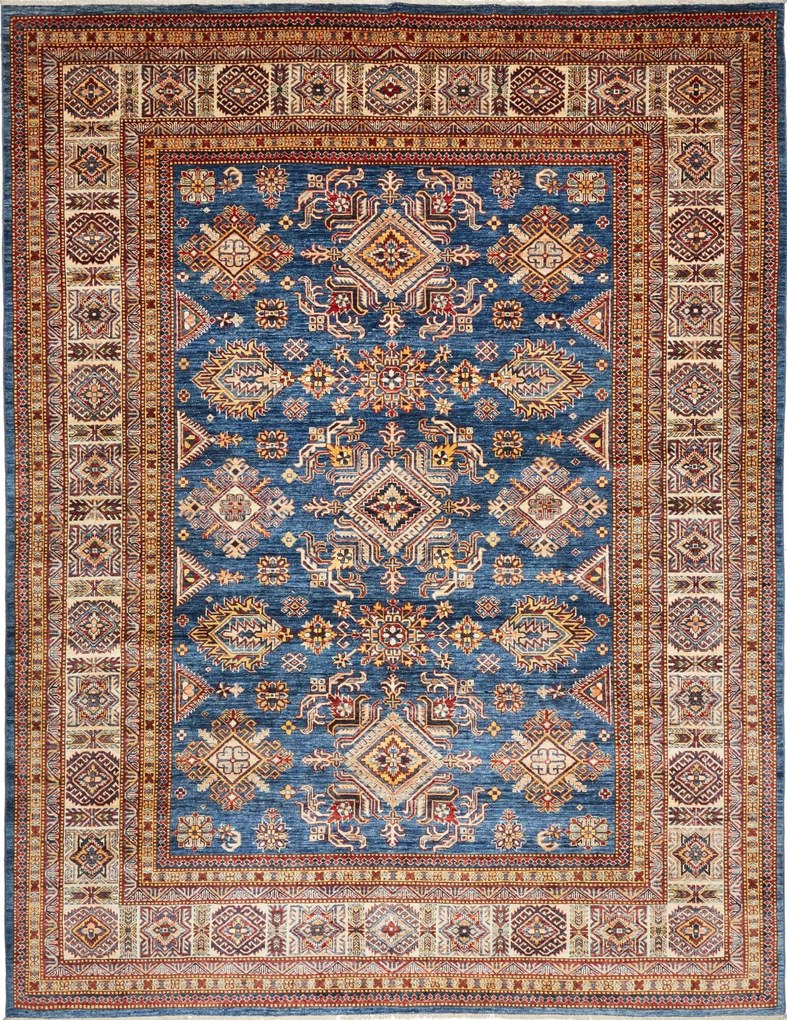 Kazak Tappeto orientale 240x310 Blu (Pakistan) Annodato A Mano