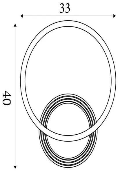 Searchlight 13650BK - Plafoniera LED dimmerabile CONTOUR LED/24W/230V 3000K