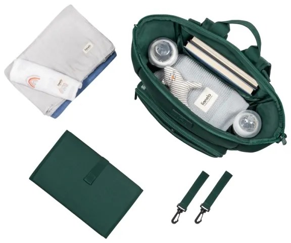 Lionelo - Borsa fasciatoio per passeggino CUBE Green Forest