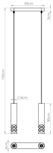 Sollux SL.1692 - Lampadario a sospensione con filo LIRO 2xGU10/10W/230V bianco