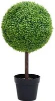 Pianta di Bosso Artificiale a Sfera con Vaso Verde 50 cm cod mxl 66345