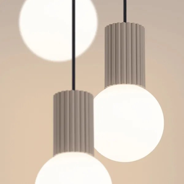 Sollux SL.1745 - Lampadario a sospensione con filo HALO 3xG9/8W/230V diametro 25 cm beige