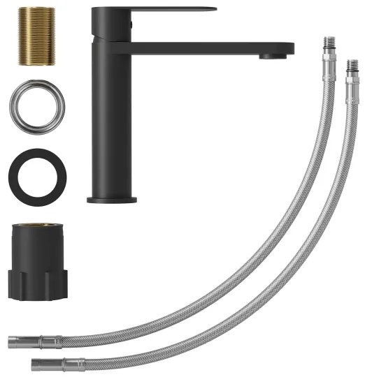 Miscelatore per lavabo TARNBY 17,3 cm nero opaco