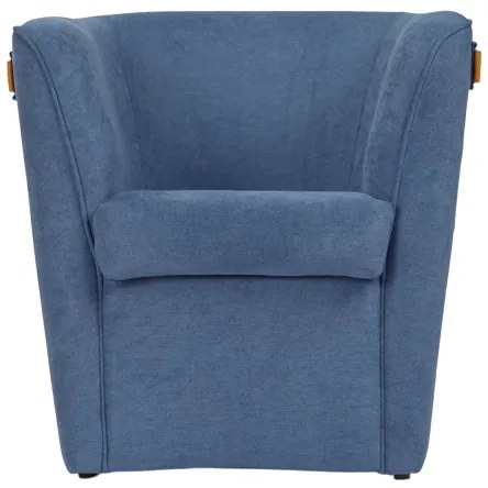 Poltrona Blu in tessuto antimacchia con tasche decorative