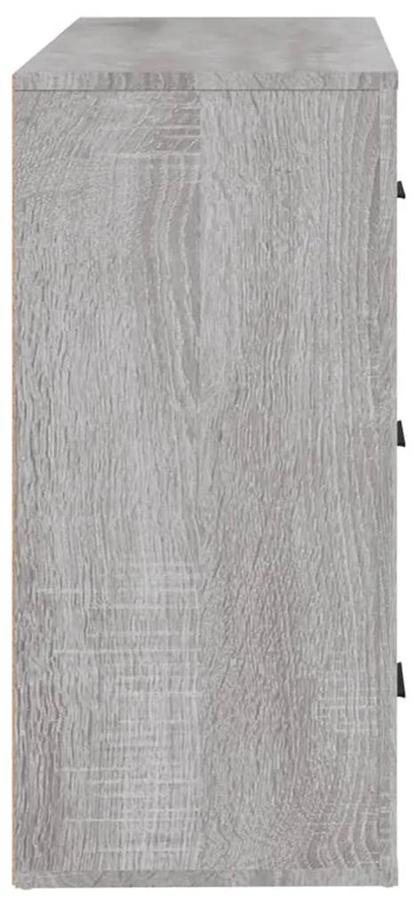 Credenza grigio sonoma 80x33x70 cm in legno multistrato