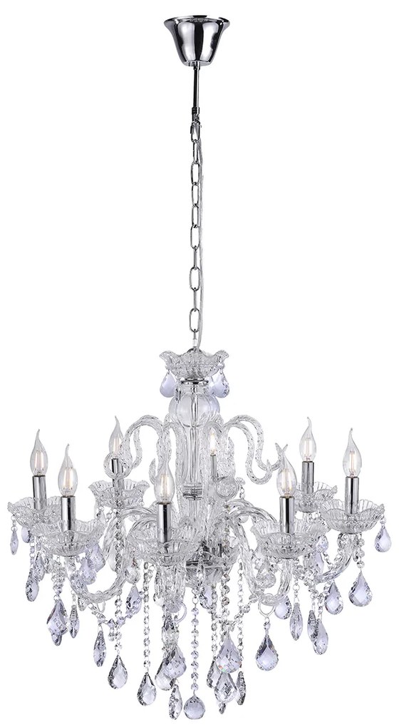 Lampadario classico in acciaio 8 luci - Armas