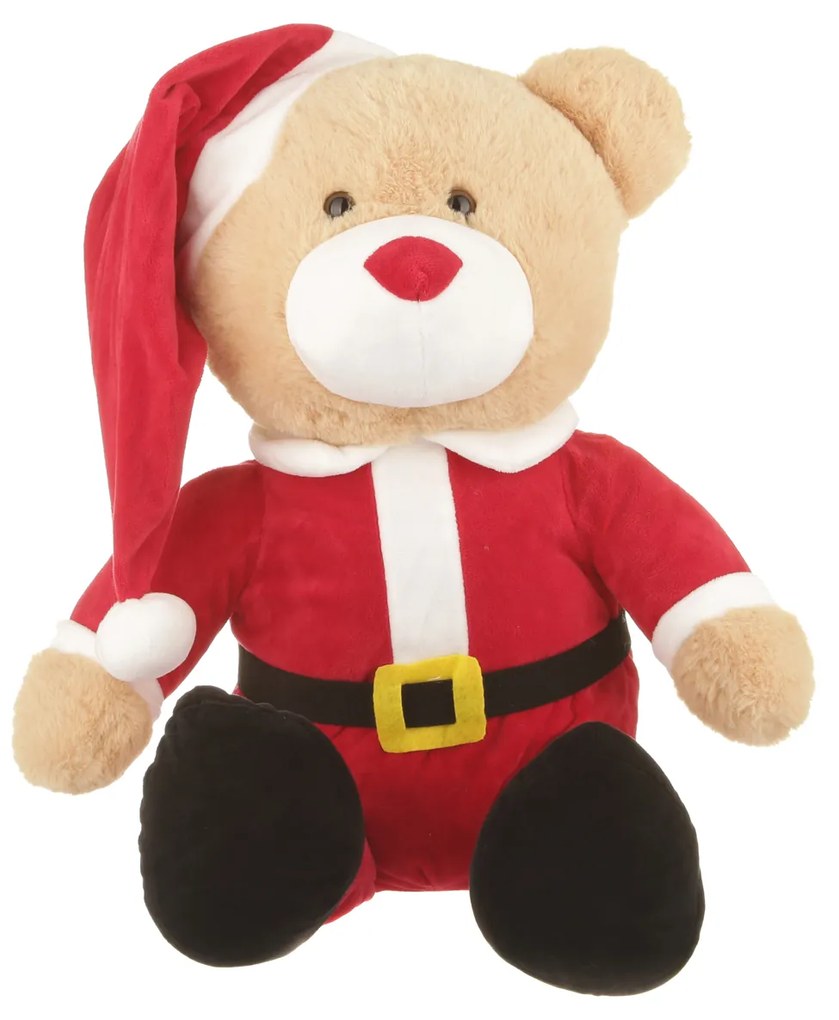 Peluche orso Babbo Natale 35 cm