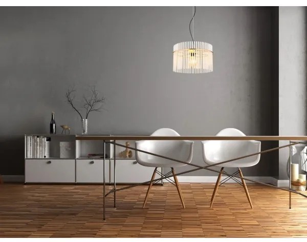 Globo 15698HM - Lampadario a sospensione con filo GORLEY 1xE27/60W/230V diametro 40 cm oro