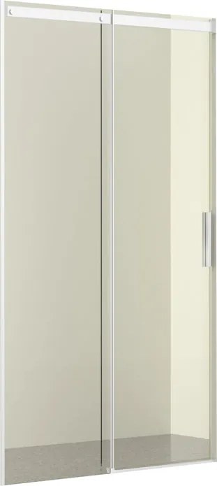 Porta doccia scorrevole L 169-171 cm x H 195 cm, per nicchia in vetro trasparente SP. 6 mm, profilo bianco
