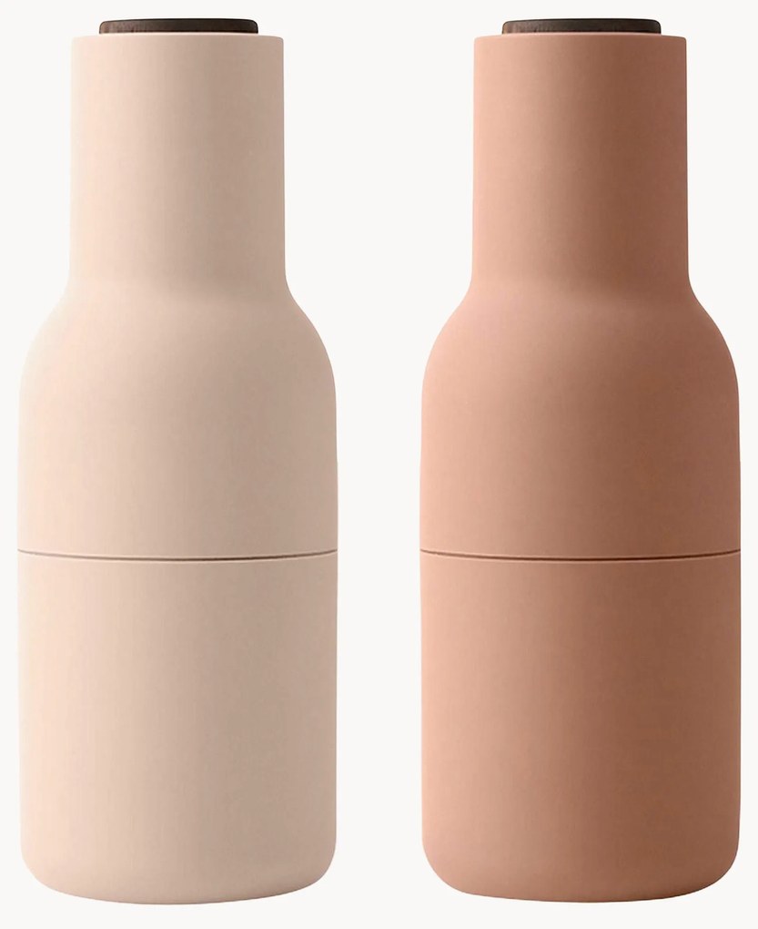 Set macina sale e pepe con coperchio in legno di noce Bottle Grinder 2 pz