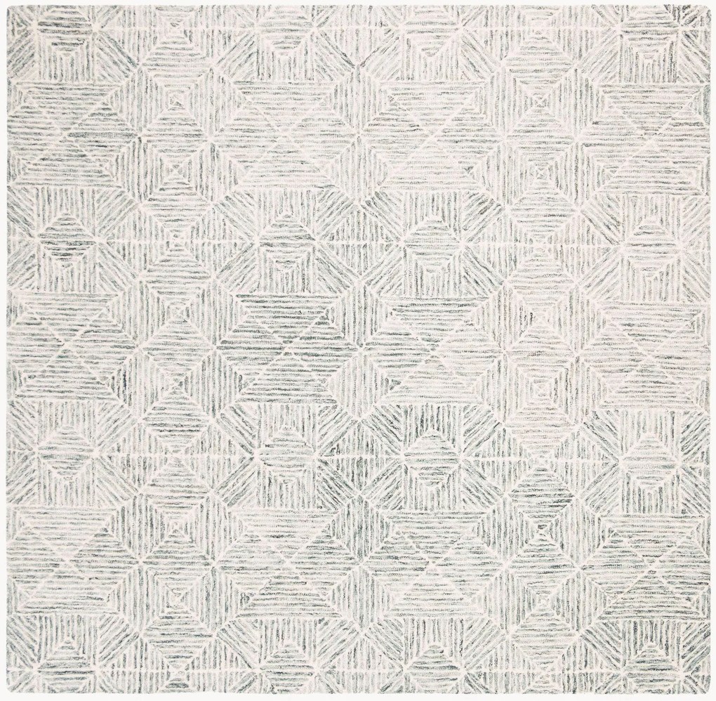 Tappeto in lana a pelo basso tuftato a mano Azure